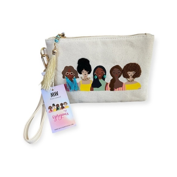 Most Wanted Cream Wristlet - Picture 3 of 5